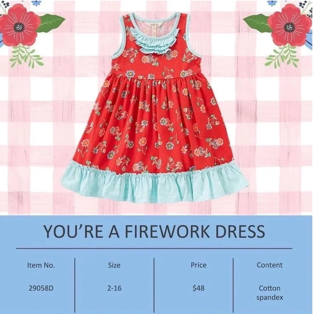 NWT Girls MATILDA JANE Lets go together  You're a Firework Dress size 4